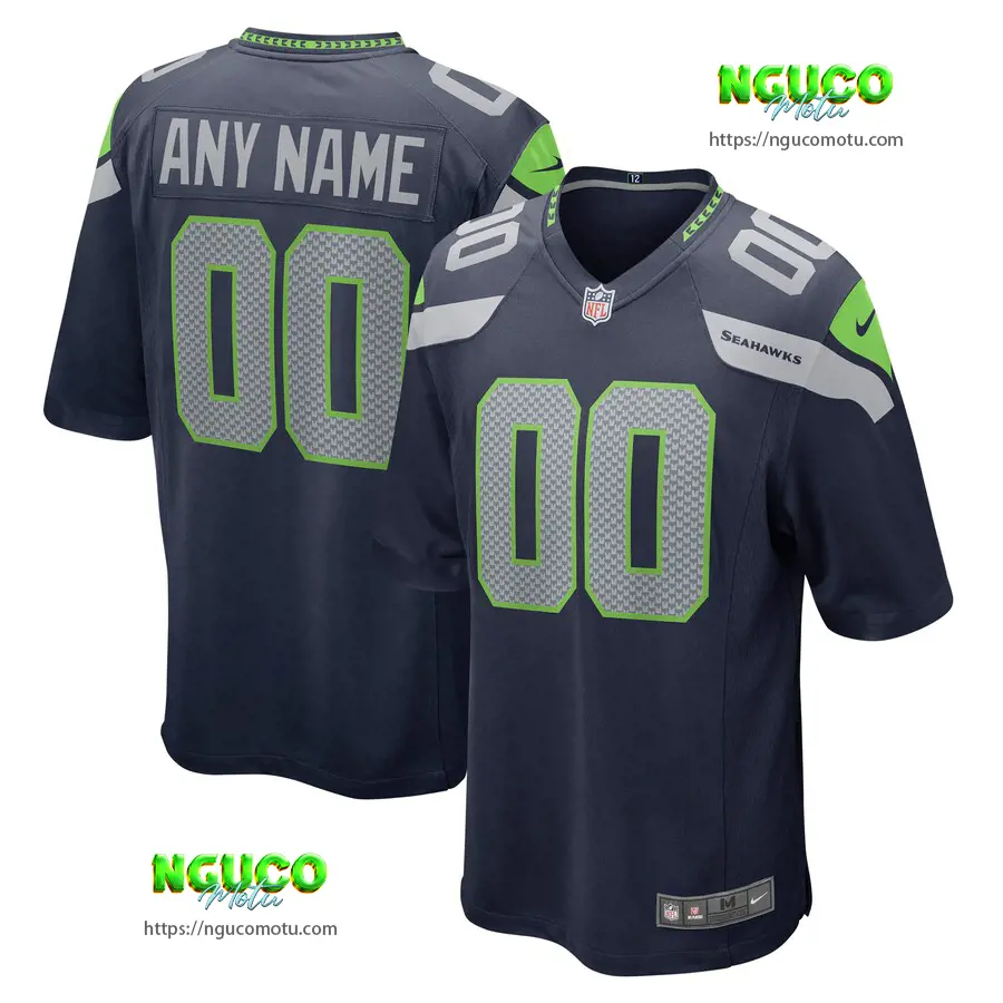  seattle seahawks navy game custom player jersey